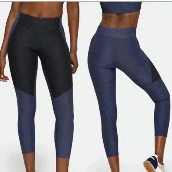 Outdoor Voices Two Tone Leggings Blue Blank - Picture 1 of 8